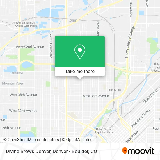 Divine Brows Denver map