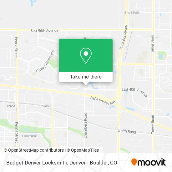 Budget Denver Locksmith map
