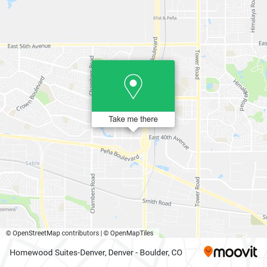 Mapa de Homewood Suites-Denver