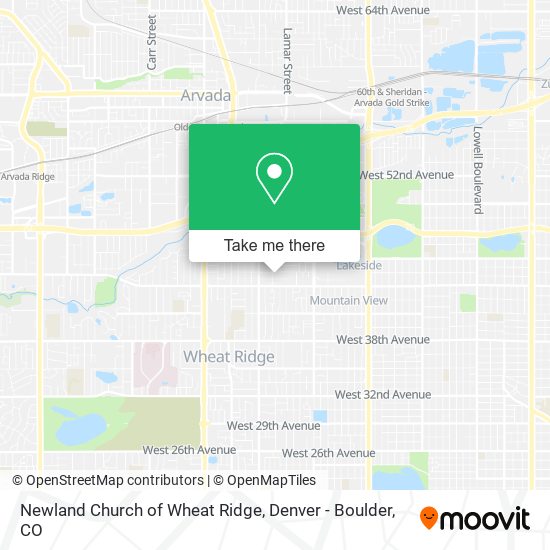 Newland Church of Wheat Ridge map
