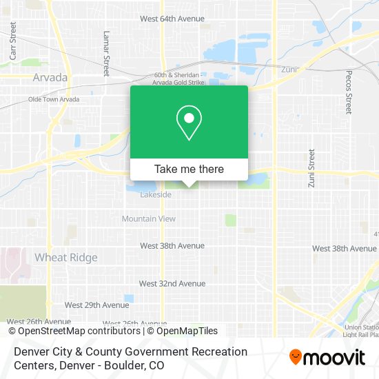 Mapa de Denver City & County Government Recreation Centers