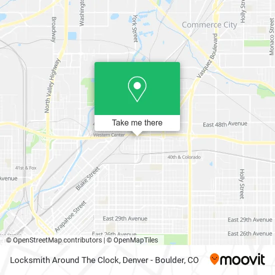 Locksmith Around The Clock map