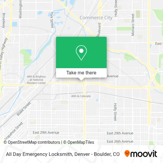 All Day Emergency Locksmith map