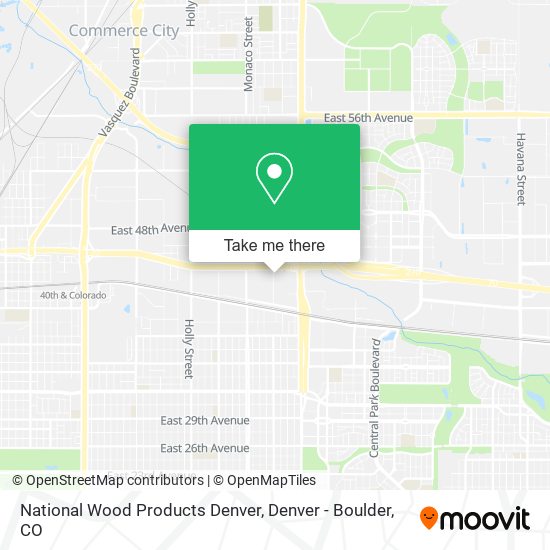 National Wood Products Denver map