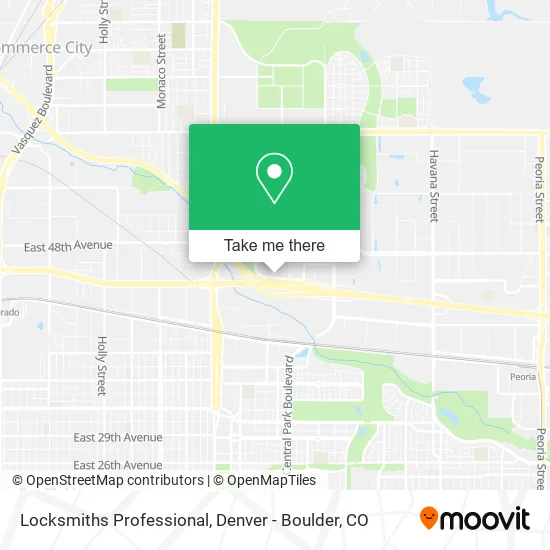 Locksmiths Professional map