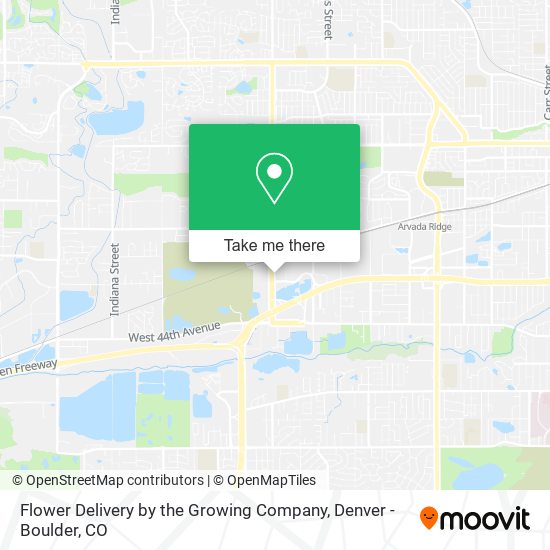 Flower Delivery by the Growing Company map