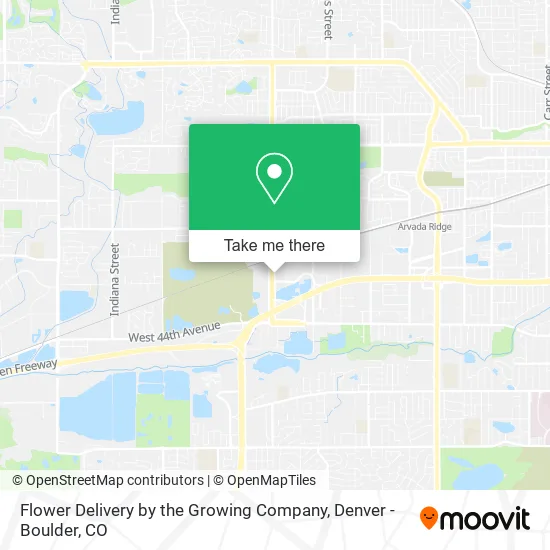 Flower Delivery by the Growing Company map