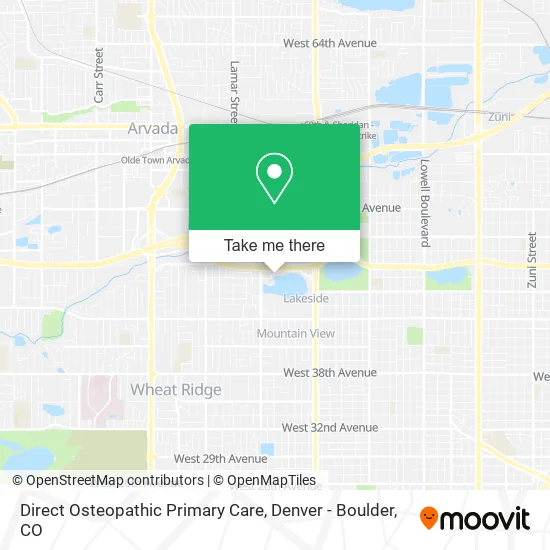 Direct Osteopathic Primary Care map