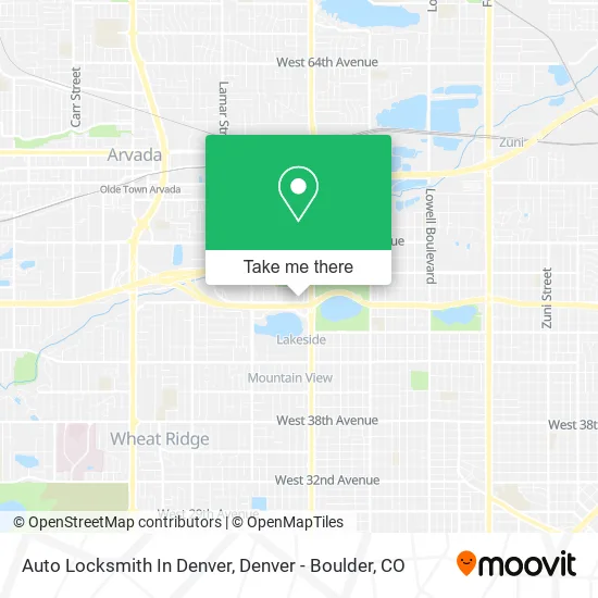 Auto Locksmith In Denver map