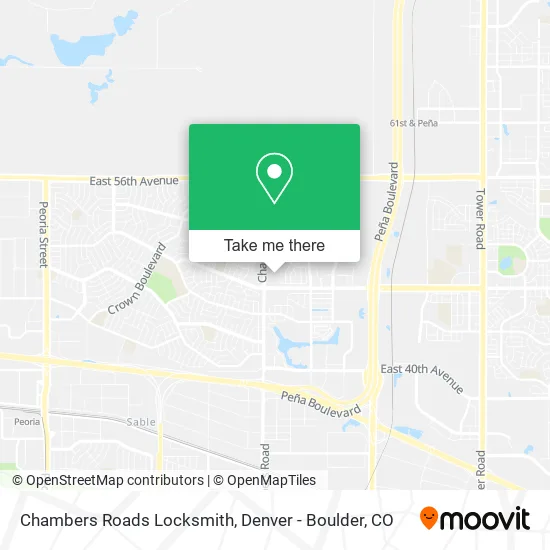 Chambers Roads Locksmith map