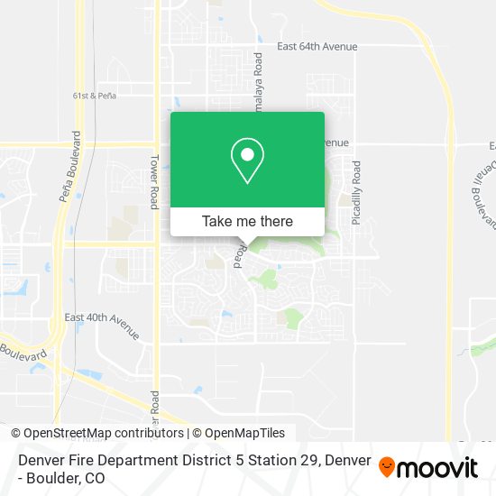 Mapa de Denver Fire Department District 5 Station 29