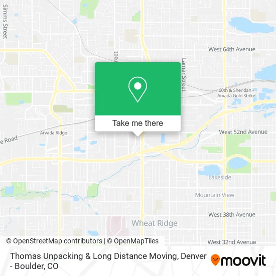 Thomas Unpacking & Long Distance Moving map