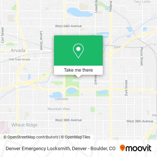 Mapa de Denver Emergency Locksmith