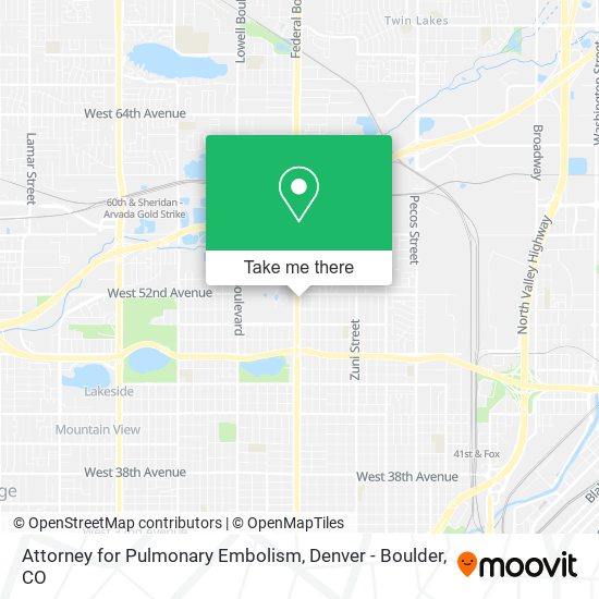 Attorney for Pulmonary Embolism map