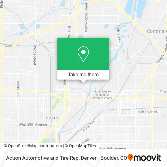 Action Automotive and Tire Rep map