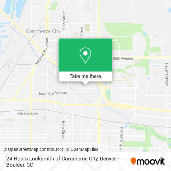 Mapa de 24 Hours Locksmith of Commerce City
