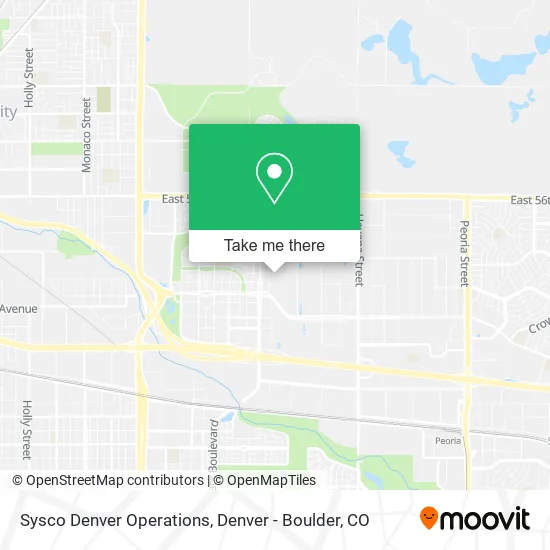 Sysco Denver Operations map