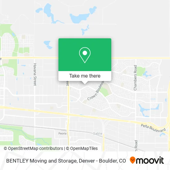 BENTLEY Moving and Storage map