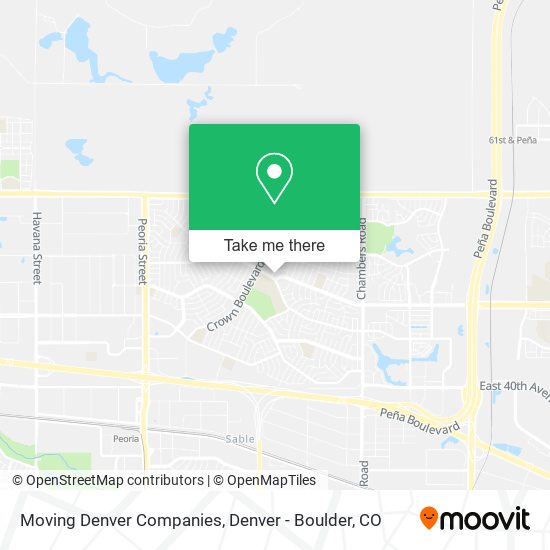 Moving Denver Companies map