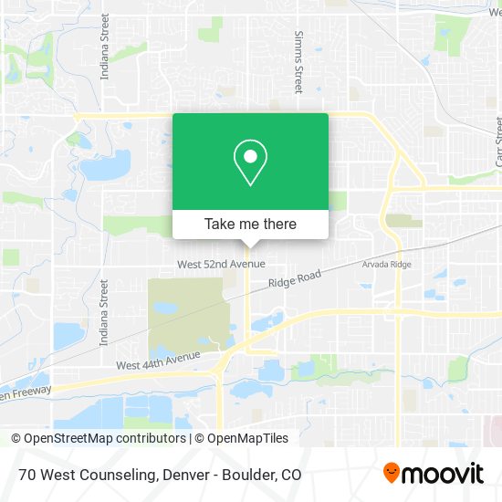 Mapa de 70 West Counseling