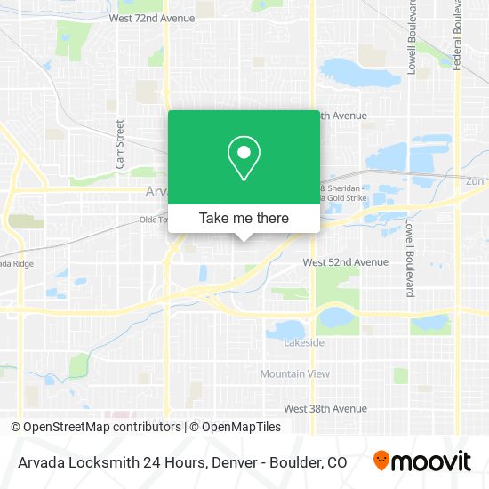 Mapa de Arvada Locksmith 24 Hours