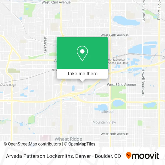 Arvada Patterson Locksmiths map