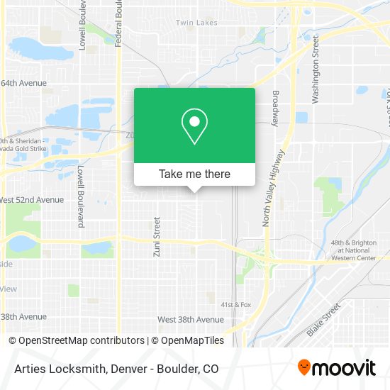 Mapa de Arties Locksmith
