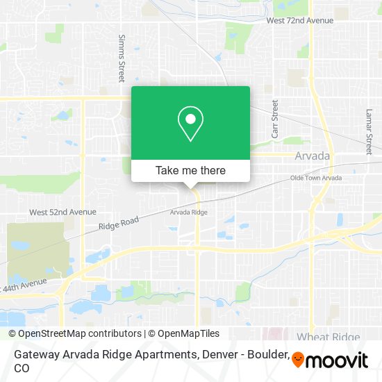Mapa de Gateway Arvada Ridge Apartments
