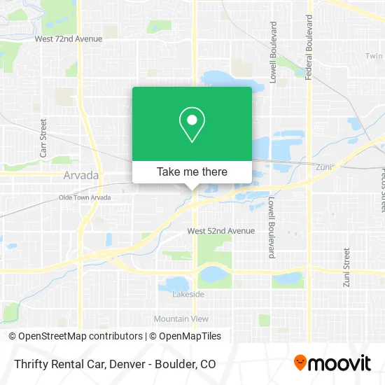 Thrifty Rental Car map