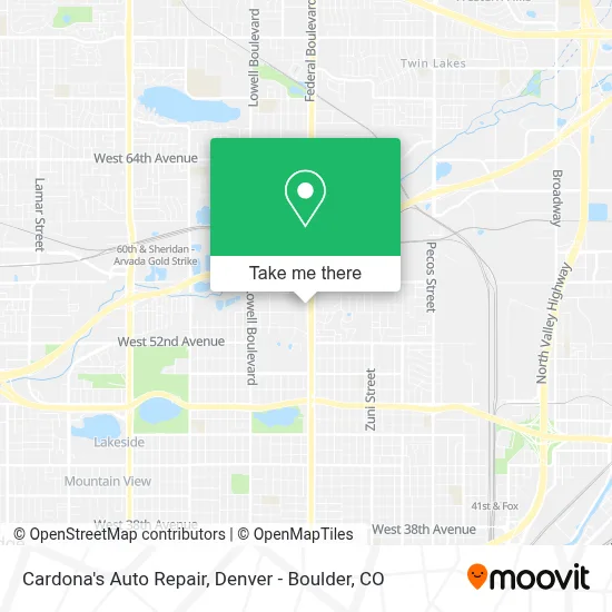 Cardona's Auto Repair map
