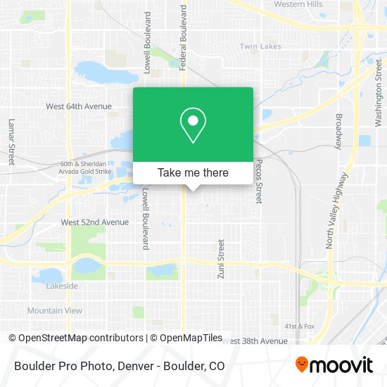 Mapa de Boulder Pro Photo