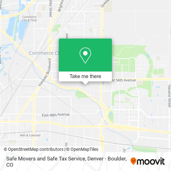 Safe Movers and Safe Tax Service map