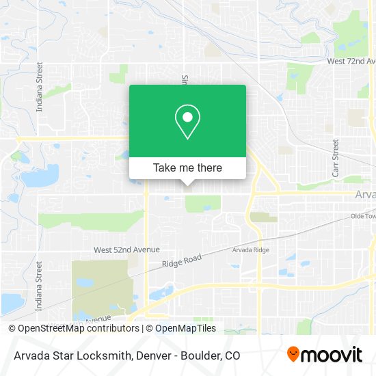 Mapa de Arvada Star Locksmith