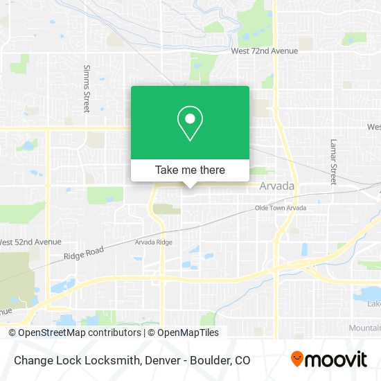 Mapa de Change Lock Locksmith
