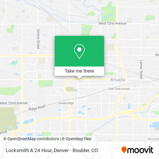 Mapa de Locksmith A 24 Hour