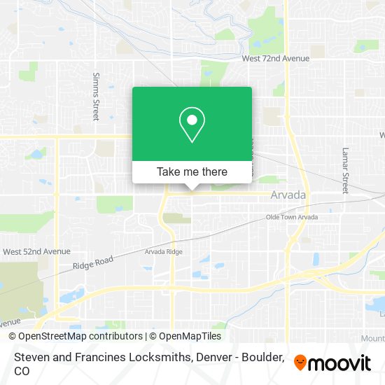 Steven and Francines Locksmiths map