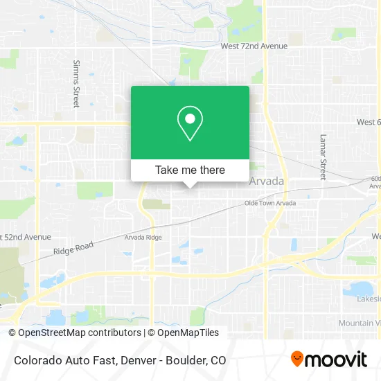 Colorado Auto Fast map