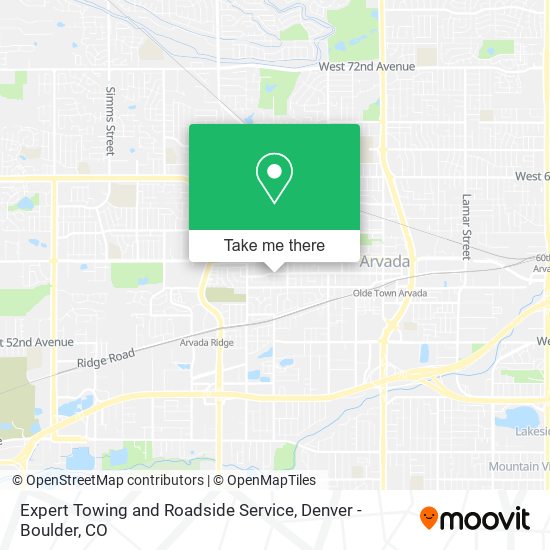 Expert Towing and Roadside Service map