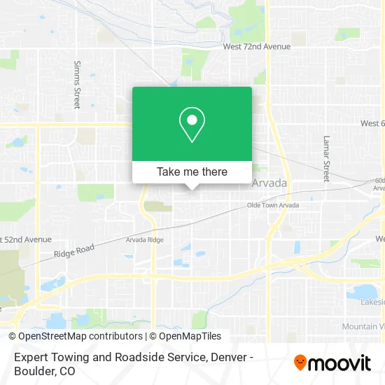 Expert Towing and Roadside Service map