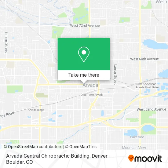 Arvada Central Chiropractic Building map