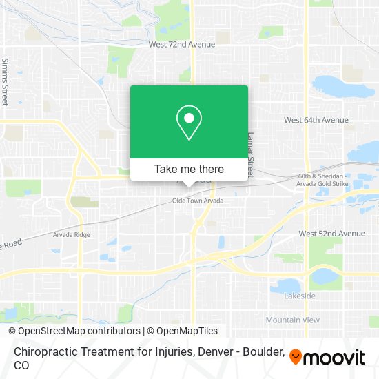 Chiropractic Treatment for Injuries map