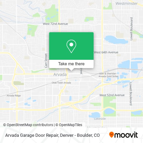 Arvada Garage Door Repair map