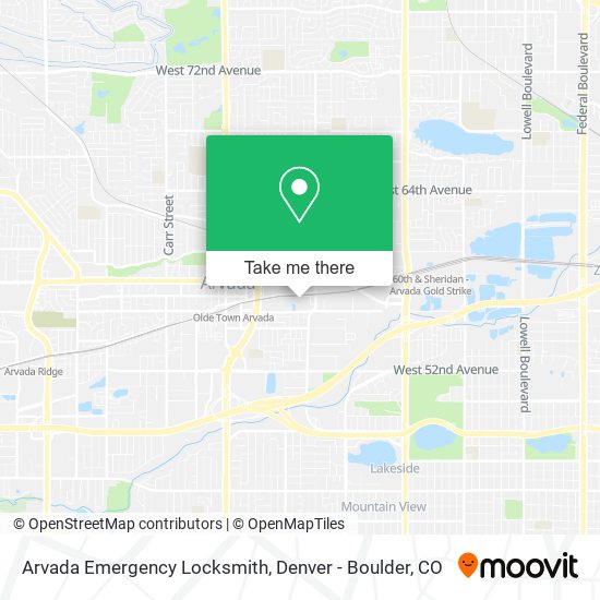 Arvada Emergency Locksmith map