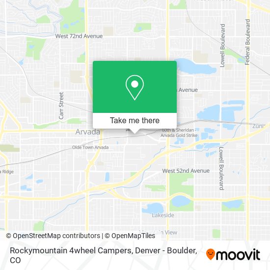 Mapa de Rockymountain 4wheel Campers