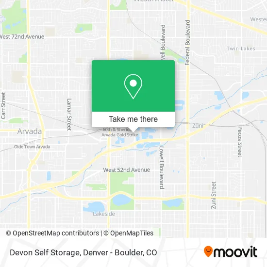 Devon Self Storage map
