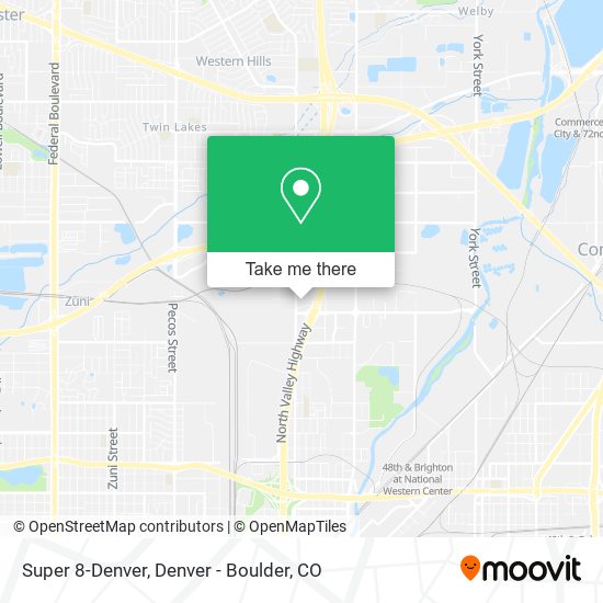 Super 8-Denver map