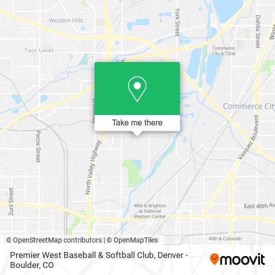 Premier West Baseball & Softball Club map