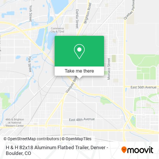 H & H 82x18 Aluminum Flatbed Trailer map
