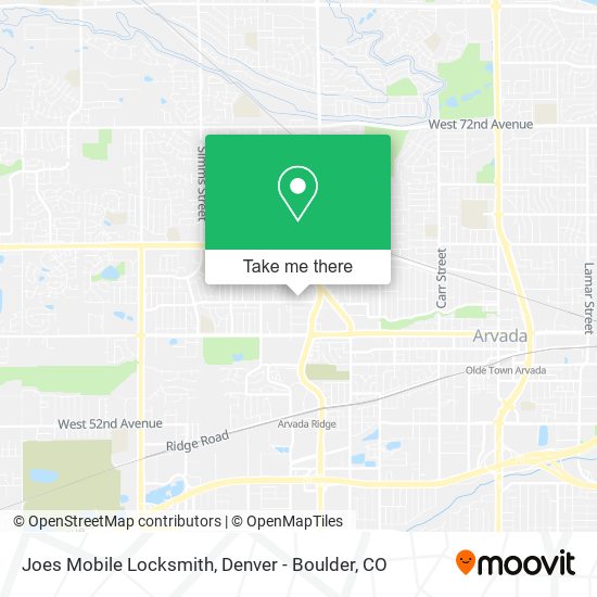 Joes Mobile Locksmith map