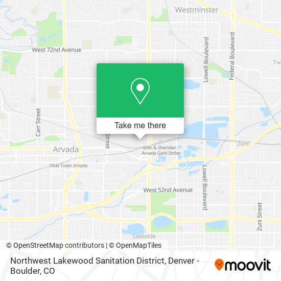 Mapa de Northwest Lakewood Sanitation District